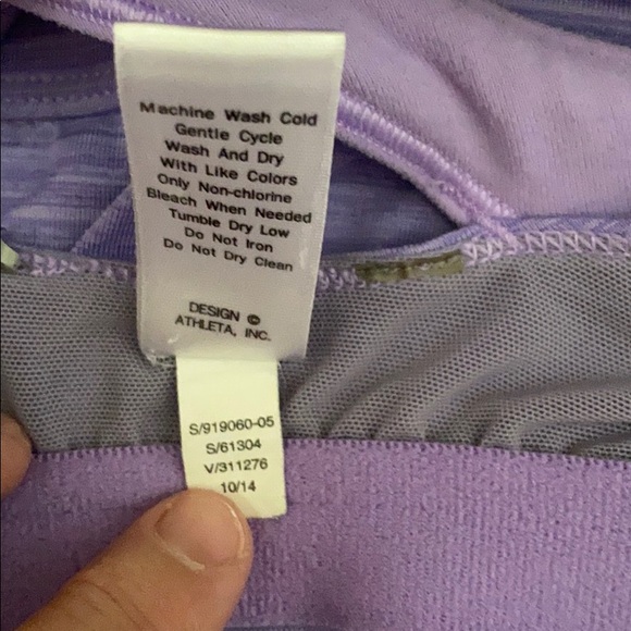 Athleta Cross Back Light Purple Athletic Tank Top - Picture 7 of 7